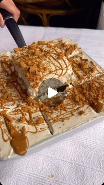 Cooking Videos | Biscoff Tres Leches Cake 🍰 😋   Recipe: https://www.recipebyrosie.com/post/biscoff-tres-leches-cake Or comment “recipe” to have the link... | Instagram Biscoff Tres Leches Cake Recipe, Biscoff Tres Leches, Tres Leches Cake Biscoff, Tres Leches Cake Recipe Videos, Biscoff Tres Leches Cake, Caramel Tres Leches Cake Recipe, Protein Tres Leches Cake, Biscoff Cake, Biscoff Recipes