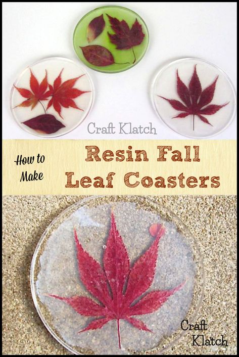 Diy Resin Coasters, Leaf Coaster, Leaf Coasters, Leaf Projects, Crafts Fall, How To Make Resin, Autumn Leaves Art, Keeping Busy, Diy Leaves