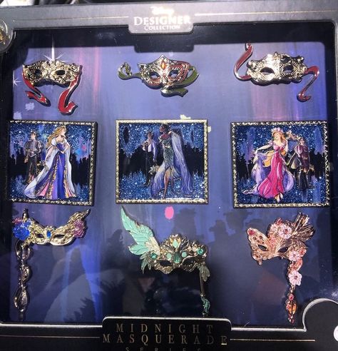 Disney Masquerade, Masquerade Attire, Disney Designer Collection, Disney Pins Sets, Midnight Masquerade, Disney Pins Trading, Disney Pin Collections, Disney Princess Fashion, Disney Makeup