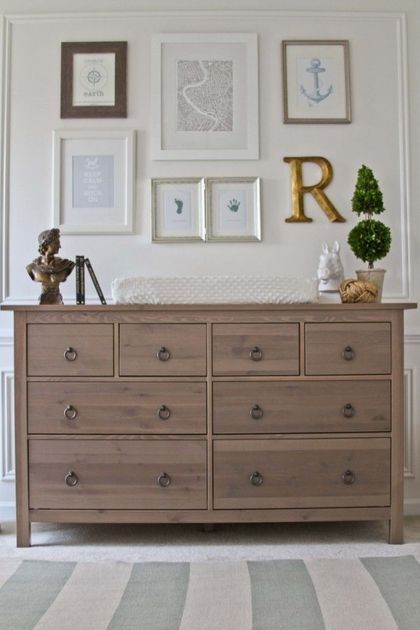 37 IKEA Hemnes Dresser Decor And Hack Ideas Ikea Hemnes Hack, Ikea Hemnes Dresser, Hemnes Dresser, Classic Dressers, Nursery Changing Table, Dresser Ideas, Ikea Dresser, Changing Table Dresser, Ikea Hemnes