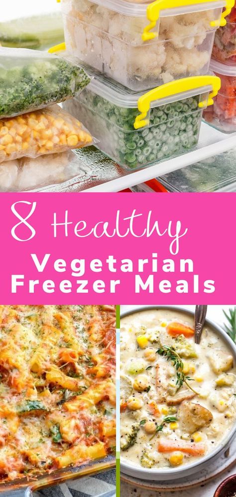 Veggie Freezer Meals, Freezing Meals, Vegan Freezer Meals, Vegetarian Freezer Meals, Meals Vegetarian, Veggie Meal, Frozen Dinner, Nourishing Meals, Freezer Dinners