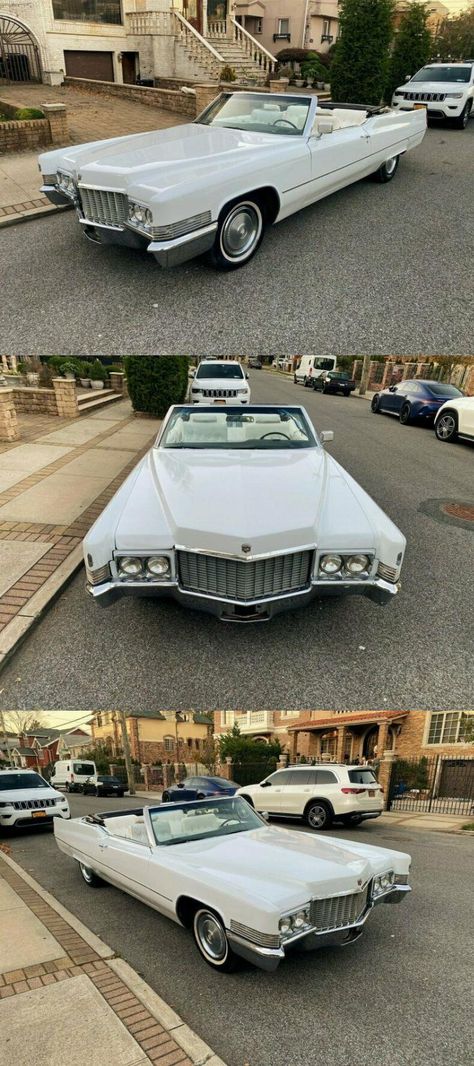 1970 Cadillac Deville Convertible Triple White, LOW MILES Prom Cars, 1970 Cars, White Cadillac, Prom Car, Las Vegas Wedding Photos, White Cars, White Convertible, 1959 Cadillac, First Cars