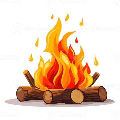 Campfire Clipart, Fire Clipart, Campfire Pictures, Bonfire Illustration, Campfire Illustration, Campfire Drawing, Camping Icons, Campfire Stories, Fire Drawing