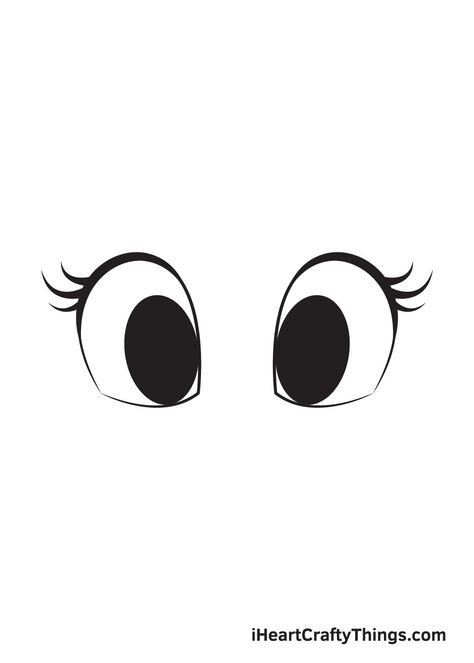 Cute Cartoon Eyes, Eyes Step By Step, How To Draw Cute, Hair Stenciling, Youtube Drawing, Cartoon Eyes Drawing, Cute Eyes Drawing, Easy Cartoon Drawings, Draw Cute