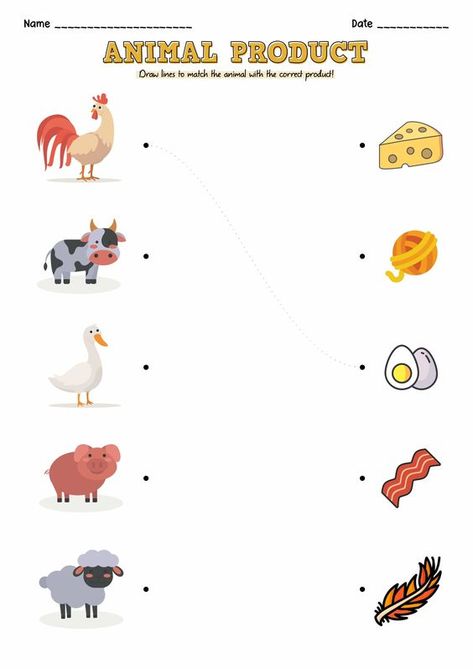 Animals And Their Food Activities, Food From Animals Worksheet, Farm Animal Products Worksheet, Animal Products Worksheet, Uses Of Animals Worksheet, Animals And Their Food Worksheet, Farm Animals Worksheets For Kindergarten, Farm Animals And Their Products, Farm Animals Worksheets For Kids