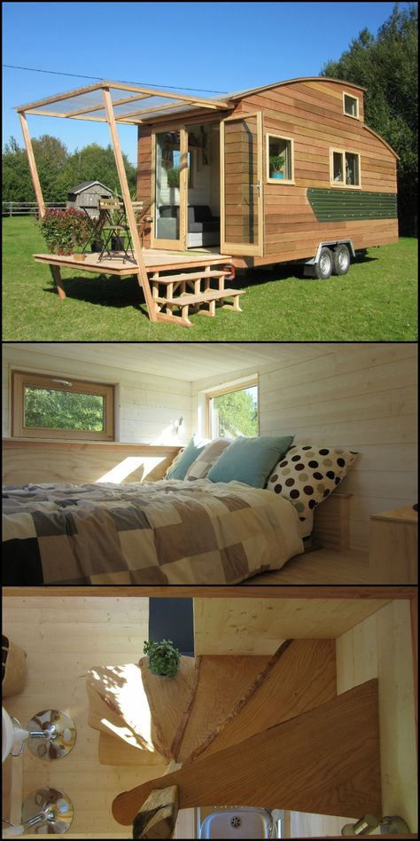 Want to live a literally simpler but more adventurous life? Perhaps La Tiny House can help you realise your dream! http://architecture.ideas2live4.com/2016/04/21/la-tiny-house/ La Tiny House is a company that custom builds tiny homes on wheels. The goal is not mainly to build houses for frequent traveling or moving but to reduce homeowner's expenses and environmental impact. These homes may be tiny but they won't cramp your style. They are perfect for off-grid living although they can al... Build Tiny House, Small Houses On Wheels, Adventurous Life, Tiny House Inspiration, Casa Container, Tiny House Movement, Tiny Spaces, Tiny House Cabin, Tiny House Living