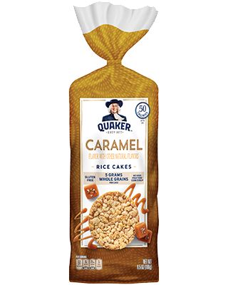 Rice Cake Calories, Oats Snack, Quaker Rice Cakes, Rice Cakes Toppings, Caramel Rice Cakes, Microwave Caramel Corn, Cake Varieties, Popcorn Recipes Caramel, Rice Crisps