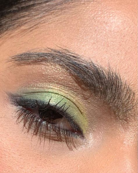 What would you call this shade of green? 💚 Not quite sure if it fits the new “sage green” trend we’ve all been obsessing over 🤔 Makeup For Green And White Outfit, Pista Colour Eye Makeup, Green And White Makeup Looks, Cute Green Makeup Looks, Sage Green Eyeshadow, Sage Green Makeup, Sage Eyeshadow, Diy Eyelash Growth Serum, Mint Green Outfits