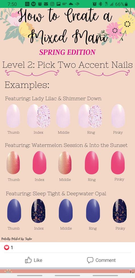 Opi Nail Polish Colors, Nail Color Combos, Mixed Mani, How To Grow Nails, Opi Nail Polish, Nail Jewelry, I Love Nails, Opi Nails, Accent Nails