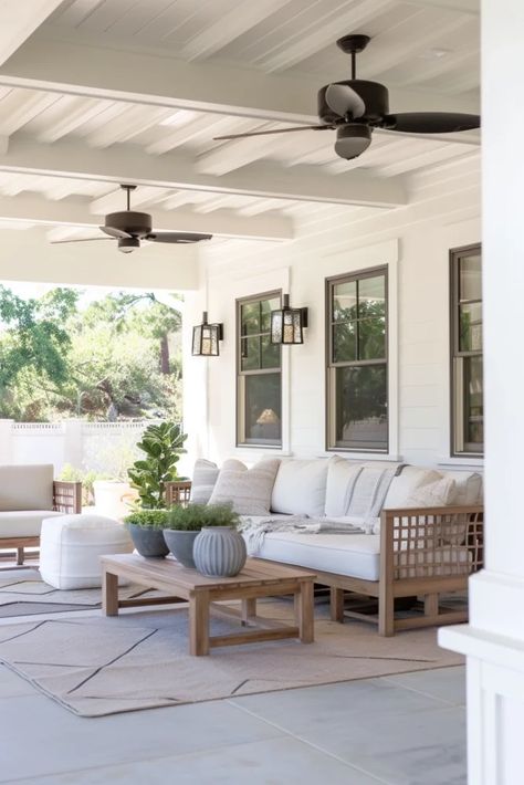 15 Epic Covered Patio Ceiling Ideas That Will Make Your Neighbors Jealous White Patio Cover, Screen Patio Ideas, Covered Patio Ceiling Ideas, Covered Patio Extension Ideas, Covered Patio Ceiling, Outdoor Covered Patio Ideas, Verandas Ideas Outdoor, Sunroom Deck, Verandah Ideas