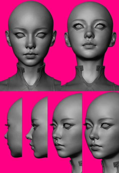 ArtStation - Cyberpunk: Edgerunners LUCY - 3D Fanart Cyberpunk Edgerunners Lucy, Edgerunners Lucy, 3d Anatomy, Head Anatomy, Zbrush Character, Face Angles, Sculpting Tutorials, Face Anatomy, Zbrush Tutorial