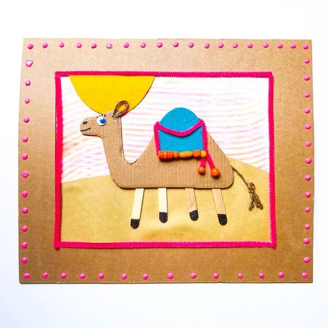 Camel Art For Kids, Camel Crafts Preschool, Camel Craft For Kids, Jamaica Fruit, Camel Craft, Desert Crafts, Kids Deserts, Camels Art, Tissue Paper Art