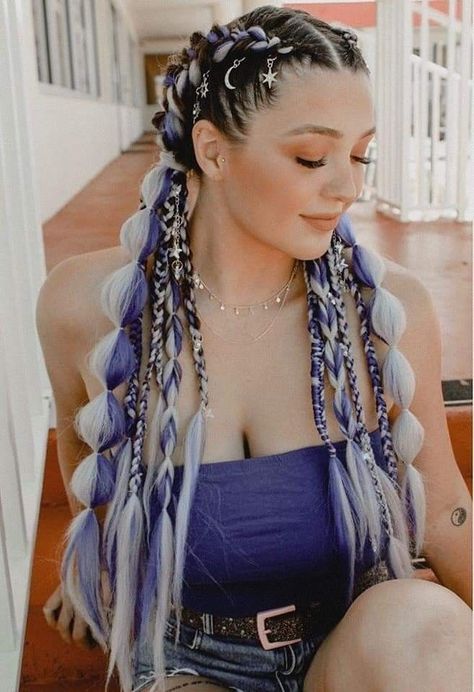 Edc Hair, Festival Hair Braids, Rave Hairstyles, Festival Braid, Rave Braids, Festival Braids, Rave Hair, Festival Hair, Braids Hairstyles