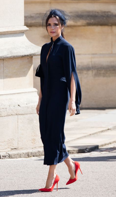 Victoria Beckham Victoria Beckham Wedding, Royal Wedding Guests Outfits, Beckham Wedding, Wedding Guest Outfit Inspiration, Victoria Beckham Outfits, British Wedding, Victoria Beckham Dress, Victoria Beckham Style, Shimmery Dress