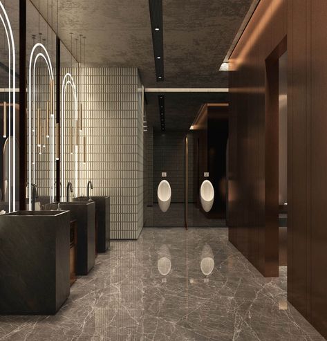 Female Toilet Interior, Toilet Wall Design, Communal Bathroom, Male Bathroom, Luxury Restroom, Commercial Bathroom Designs, Toilet Hotel, Cubicle Design, Commercial Toilet