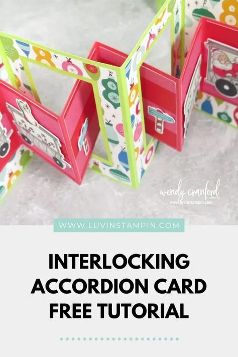 Learn how to make an interlocking accordion fun fold card with a free video tutorial and project sheet. Accordion Cards, Fancy Fold Card Tutorials, Accordion Fold, Card Sketch, Greeting Card Craft, Card Folds, Card Making Tips, Interactive Cards, Birthday Cards For Men