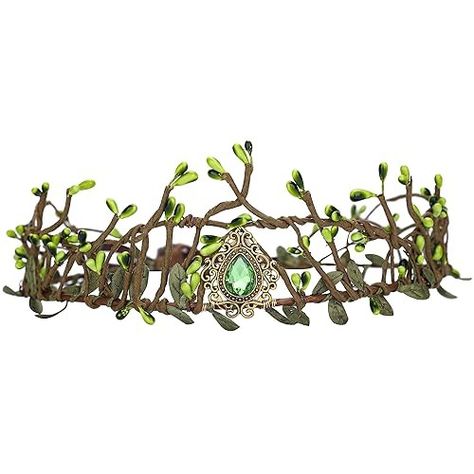 Amazon.com: MOSTORY Handmade Green Woodland Elf Crown - Forest Fairy Headpiece Elven Circlet Medieval Leaf Tiara for Women Girls Renaissance Fair Halloween Cosplay Costume : Handmade Products Nature Witch Hat, Nature Headdress, Midsummer Fairy, Void Oc, Woodland Fairy Crown, Forest Crown, Green Flower Crown, Tree Goddess, Woodland Tiara