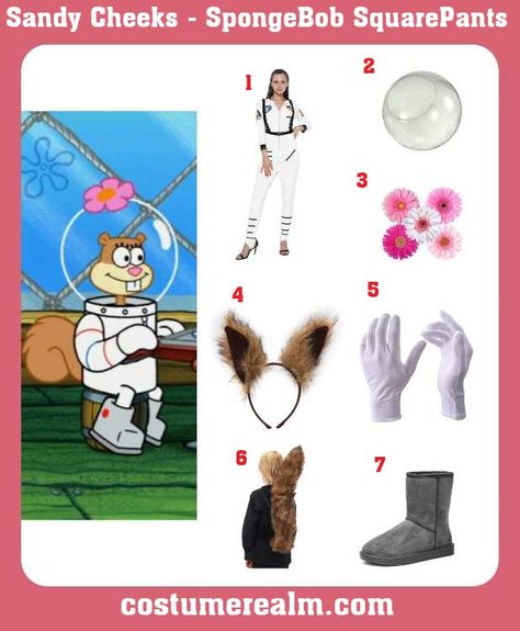 Sandy The Squirrel Costume, Sandy Squirrel Halloween Costume, Sandy Cheeks Halloween Costume, Sandy Cheeks Costume Diy, Sandy Costume Spongebob, Sandy Spongebob Costume, Sandy Cheeks Costume, Spongebob Rave, Sandy Cheeks Spongebob