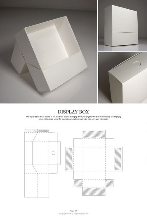 Display Box - Packaging & Dielines: The Designer's Book of Packaging Dielines by Jinx62 Packaging Dielines, Folding Origami, Packaging Template, Box Packaging Design, Packing Design, Packing Boxes, Creative Packaging Design, Creative Packaging, Box Template