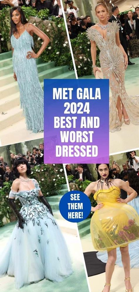 Here are the Met Gala 2024 fashion best dressed and worst dressed celebrities on the red carpet. The theme; Sleeping Beauties: Reawakening Fashion. #metgala #celebritystyle #redcarpet Met Gala Dresses 2024, Red Carpet 2024, Met Gala 2024 Dresses, Met Gala 2024, Reawakening Fashion, Best Met Gala Looks, Best Dressed Celebrities, Gala Themes, Met Gala Outfits