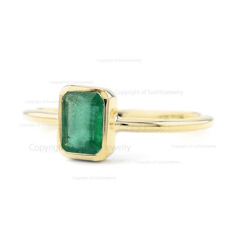 Genuine Emerald Ring, 14K Gold Emerald Ring, Emerald Wedding Ring, Emerald Cut Emerald Ring, May Birthstone Ring, Handmade Ring Wedding Ring Emerald Cut, Emerald Cut Emerald Ring, Wedding Ring Emerald, Gold Emerald Ring, May Birthstone Rings, Ring Emerald Cut, Emerald Wedding Rings, Emerald Ring Gold, Emerald Wedding