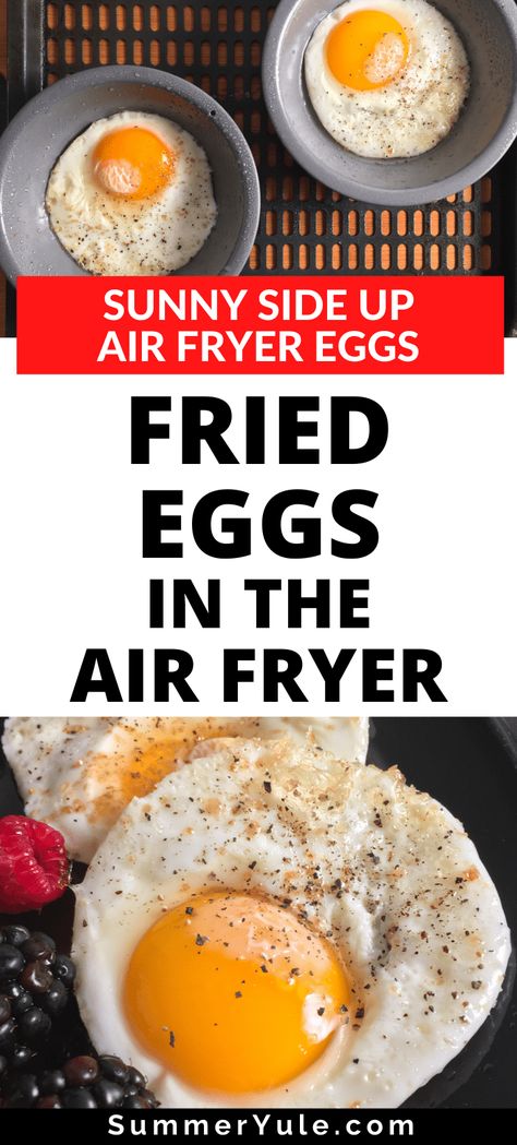 Eggs In Air Fryer, Air Fryer Eggs, Eggs In The Air Fryer, Air Fryer Recipes Eggs, Eggs Sunny Side Up, Airfryer Breakfast, Sunny Side Up Eggs, Air Fryer Recipes Breakfast, New Air Fryer Recipes