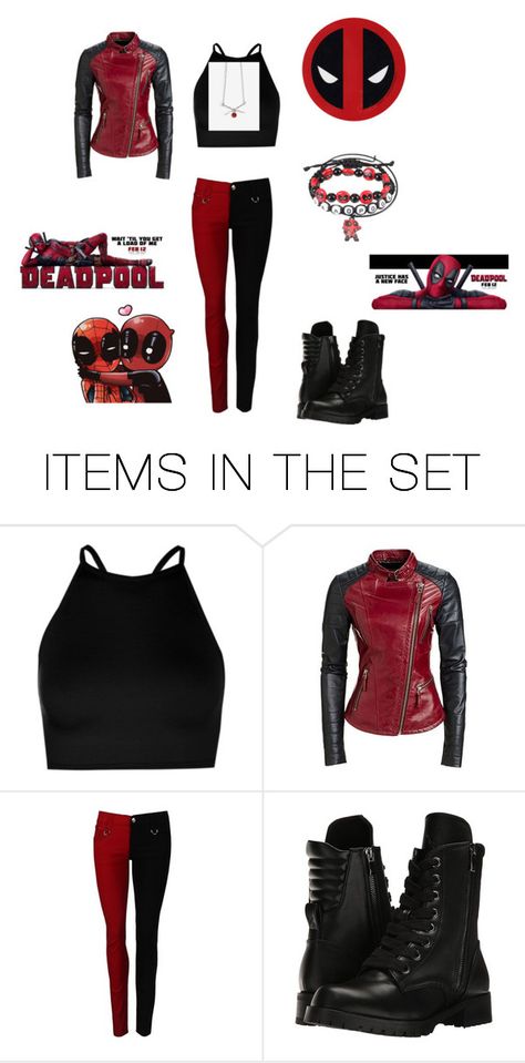 "DEADPOOL" by zialove16 on Polyvore featuring art Deadpool Inspired Outfit, Halloween Ideas, Dream Closet, Deadpool, Outfit Inspirations, Casual Outfits, Marvel, Acne, Off White