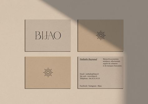 BIJAO Jewellery Business Card - World's No.1 Business Card Directory Jewellery Business Card, Brown Business Card, Jewelry Business Card, Web Design User Interface, Business Card Gallery, French Family, Chic Business Card, Restaurant Business Cards, Unique Business Cards Design