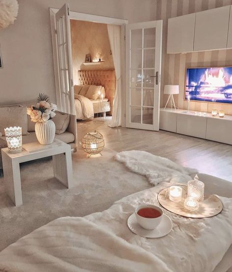 Future Apartment Decor, Dekorasi Kamar Tidur, Redecorate Bedroom, Cozy Room Decor, Decor Home Living Room, Dream Rooms, Home Room Design, Dream House Decor, Rooms Home Decor