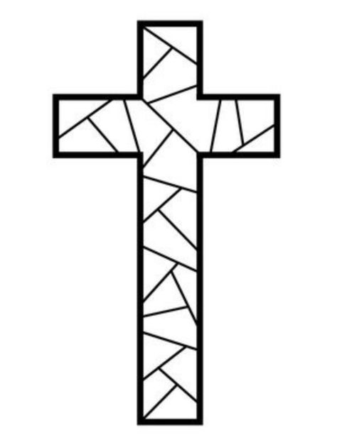 Do you need some free printable cross coloring pages for a Bible lesson or preschool craft? Here are two Christian templates free to anyone! Cross Coloring Page, Mosaic Crosses, Cross Crafts, Making Stained Glass, Easter Coloring Pages, Easter Colouring, Church Crafts, Bible Coloring, Easter Cross