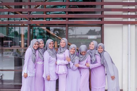 Bridesmaids in lilac Lilac Dress Hijab, Lilac Dress, Academic Dress, Lilac, Quick Saves