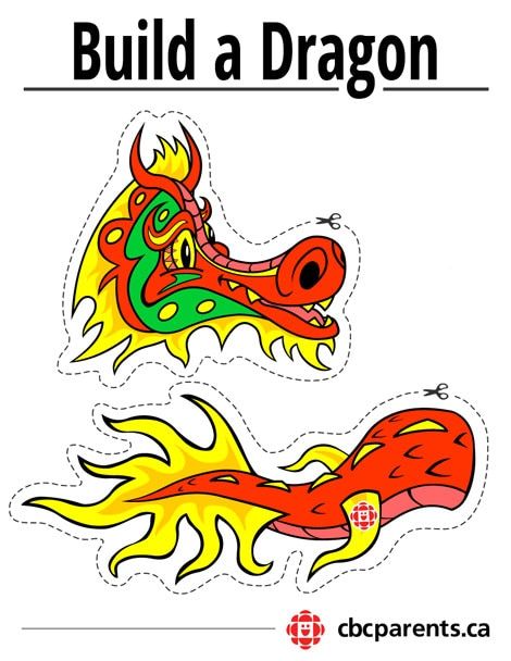 Dragon Head Printable, Dragon Template, Chinese Dragon Head, Dragon Craft, Chinese New Year Crafts For Kids, British Party, Chinese New Year Activities, Dragon Chino, Paper Dragon