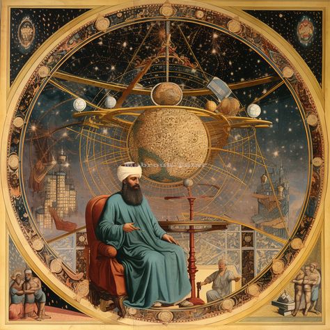 Islam Golden Age Aesthetic, Astronomy History, A Thousand And One Nights, Dreamy Castle, Islamic Golden Age, Islamic Aesthetics, Wall Digital Art, Muslim Scholars, The Anomaly