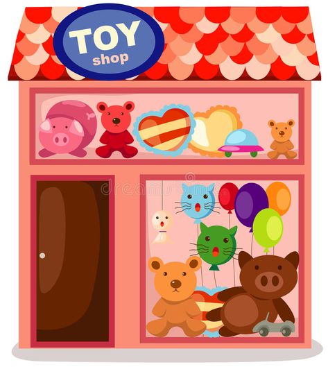 Toy shop. Illustration of isolated toy shop on white background , #affiliate, #Illustration, #shop, #Toy, #isolated, #background #ad Toy Shop Display, Video Games List, Shopping Clipart, Teacher Posters, Shop Small Quotes, Veggie Dogs, Carnival Birthday Parties, Shop Illustration, Toy House