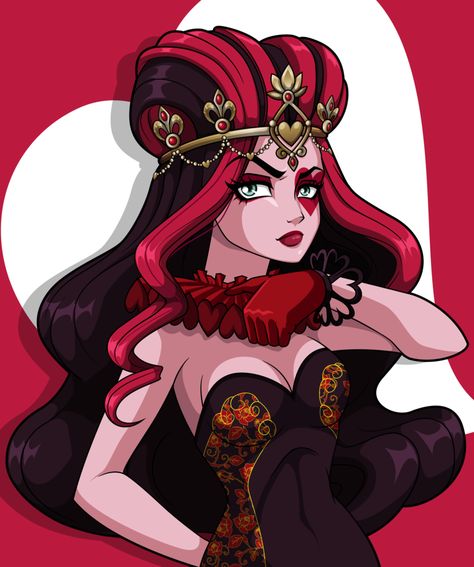 Alice In Wonderland Fanart, Queen Of Hearts Alice, Iconic Movie Characters, Lizzie Hearts, Lagoona Blue, Monster High Art, Fantasias Halloween, Sea Monsters, B Movie