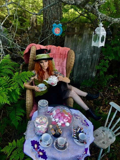 Welcome to Wonderland Alice In Wonderland Photoshoot Ideas, Tea Party Photoshoot, Wonderland Photoshoot, Alice In Wonderland Garden, Wonderland Garden, Welcome To Wonderland, New Year Photoshoot, Wonderland Aesthetic, Alice In Wonderland Tea Party Birthday