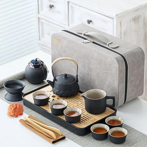 PRICES MAY VARY. 【14-Piece Tea Set】This kung fu tea set Includes 6 japanese tea cups (1.5oz/45ml), 1 japanese teapot (8oz/230ml), 1 tea canister (8oz/230ml), 1 fair/Infuser pot (5oz/150ml), 1 pixiu tea pet, 1 tea strainer, 1 tea clip, 1 tea towel, and 1 tea tray. 【Premium Materials & Tea Pet Design】Our ceramic tea set is made from lead-free, chromium-free, heat-resistant, and durable materials, ensuring long-lasting quality. The unique pixiu tea pet changes color with hot water above 45℃, becomi Asian Tea Sets, طقم شاي, Asian Tea, Chinese Tea Set, Coffee Server, Ceramic Tea Cup, Tee Set, Chinese Tea, Tea Caddy