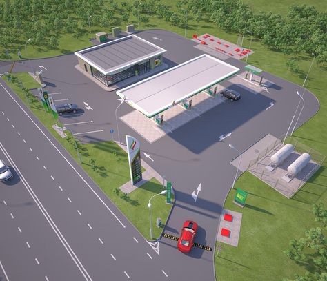 Petrol Pump Design Plan, Gas Station Design, Restaurant Business Plan Sample, Site Layout Plan, Site Development Plan, Gasoline Station, Fuel Station, Petrol Pump, Garden Pond Design