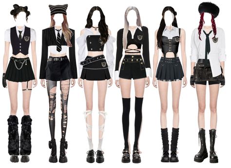 [ BABYMONSTER - BATTER UP ] Stage outfits outfit ideas | #kpop k-pop Kpop Dance Outfits, Korean Fashion Kpop Inspired Outfits, Korean Fashion Kpop, Gowns Dresses Elegant, Preformance Outfits, Outfit Maker, Outfit Shoplook, Kpop Fashion Outfits, Performance Outfit