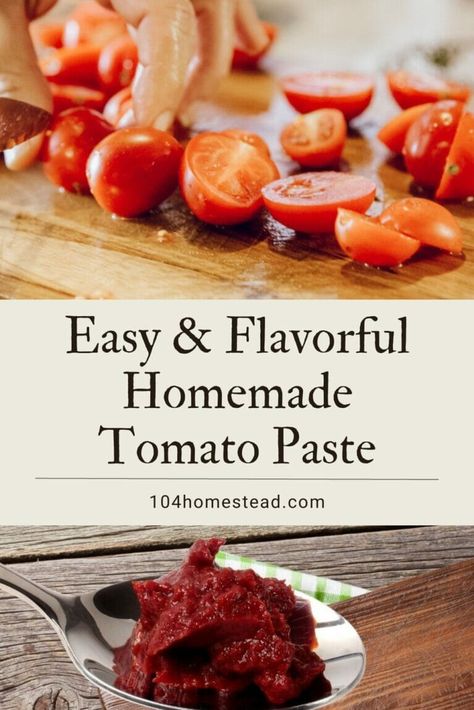 Easy And Flavorful Homemade Tomato Paste Recipe Tomato Paste Uses, Homemade Tomato Paste, Tomato Paste Recipe, Stews And Soups, Modern Homestead, Tomato Pasta Sauce, Paste Recipe, Grilled Cheese Sandwiches, Country Ideas