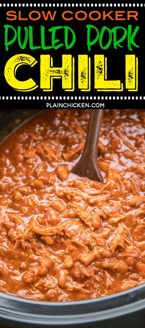 Diced Pork Recipes, Pulled Pork Chili Recipe, Pork Chili Recipe, Freeze Leftovers, Pulled Pork Chili, Regular Meals, Pork Chili, Chili Chili, Chili Beans