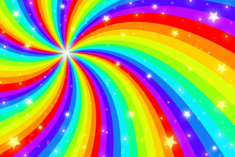 Rainbow swirl background with stars. Radial gradient rainbow of twisted spiral. Vector illustration Radial Gradient, Swirl Background, Rainbow Swirl, Renewable Energy, The Rainbow, The Search, Trees To Plant, Color Me, Search Engine