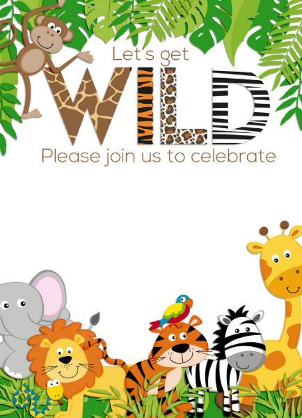 Jungle Animal Safari Birthday Invitation | Zazzle.com | Safari birthday, Jungle safari birthday, Safari animals birthday Jungle Animal Party, Jungle Book Birthday, Animal Party Invitations, Jungle Birthday Invitations, Safari Birthday Invitation, Jungle Invitations, Jungle Theme Birthday Party, Jungle Animals Party, Baby Boy Invitations