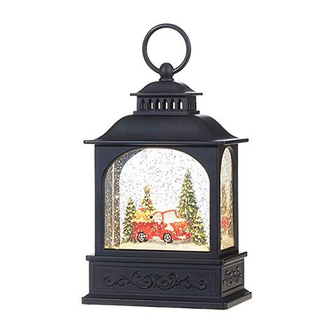 Water Lantern, Train Light, Christmas Globes, Hanging Christmas Lights, Christmas Snow Globe, Lantern Christmas, Raz Imports, Black Lantern, Christmas Play