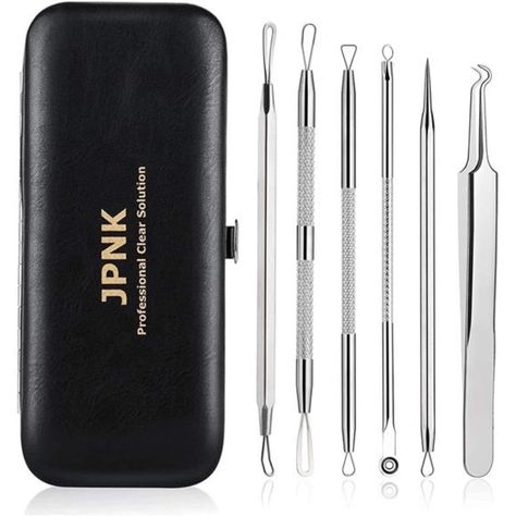 Hot Item Great Function: These Different Tools Can Help To Remove Blackheads, Acne And Various Blemishes, Keep Your Face Clean And Smooth Without Redness Or Scar. Great Quality: Stainless Steel Blemish Come Done Extractor Removal Tool Kit. Pimple Extractor - Professionally Designed, This Blackhead Extractor With Professionally Anti-Slip Handle Design For Better Handle Control To Ensuring Every Step Can Be Done With Exceptional Control And Precision To Avoid Damage To The Skin. The Tools Are Rust Best Blackhead Remover, Pimple Popper Tool, Pimple Extractor, Comedone Extractor, Blackhead Remedies, Blackheads On Nose, Blackhead Remover Tool, Face Tools, Acne Removal