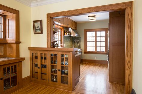 Modern Craftsman Kitchen | Ben Quie & Sons | Remodeling Contractors Craftsman Bungalow Kitchen, Modern Craftsman Kitchen, Bungalow Dollhouse, Modern Craftsman Interior, Renovated Craftsman, Craftsman Interior Design, Craftsman Interiors, Craftsman Remodel, Craftsman Tile