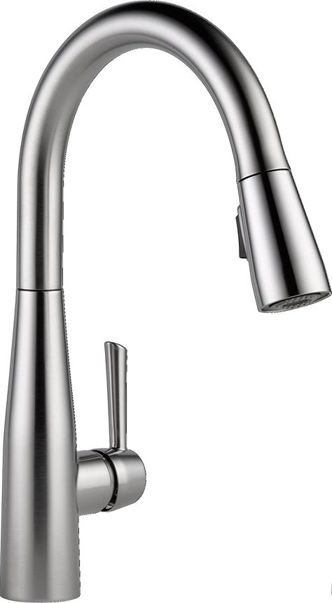 Delta Faucet Essa Single-Handle Kitchen Sink Faucet with Pull Down Sprayer and Magnetic Docking Spray Head, Chrome 9113-DST - - AmazonSmile Touch Kitchen Faucet, Delta Kitchen Faucet, Brushed Nickel Kitchen Faucet, Best Kitchen Faucets, Smart Faucet, Touchless Kitchen Faucet, Brushed Nickel Kitchen, Kitchen Faucets Pull Down, Cleaning Faucets