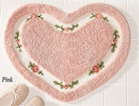 Toilet Rug, Rose Heart, Rosé Heart, Pink Bathroom, Soft Carpet, Accent Rug, Rug Floor, Dream Decor, Dream House Decor