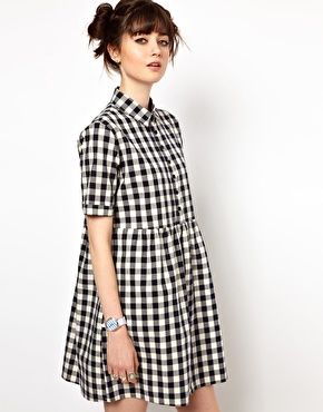 Check Shirt Dress, Pastel Floral Dress, Checked Shirt Dress, Dress Websites, Floral Dress Formal, Grunge Goth, Gingham Check, Latest Outfits, Check Shirt