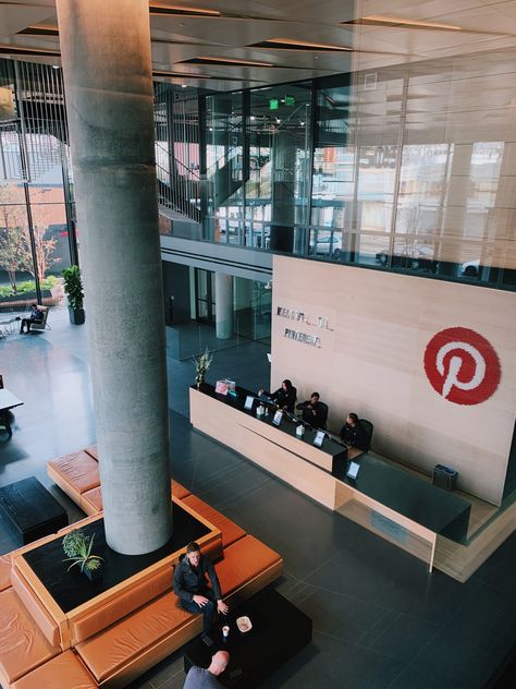 Headquarters Aesthetic, Pinterest Office, Company Building Aesthetic, Corporate Job Vision Board, Fun Work Environment, Public Relations Aesthetic Office, Tech Internship Aesthetic, Corporate World Aesthetic, Pinterest Headquarters